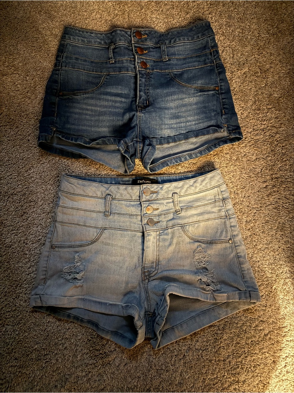 Set of 2 Refuge high rise shorts jrs sz 6